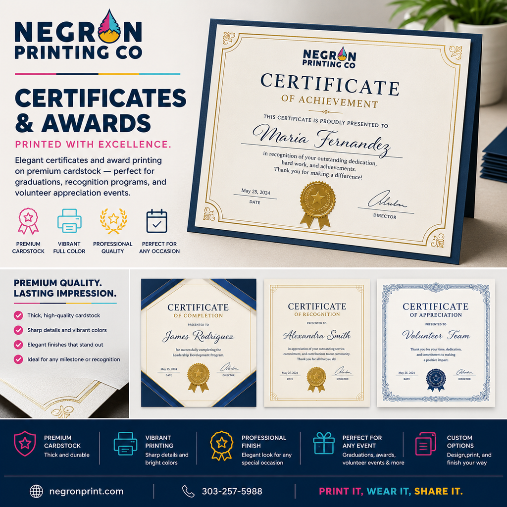 Custom Certificates & Awards