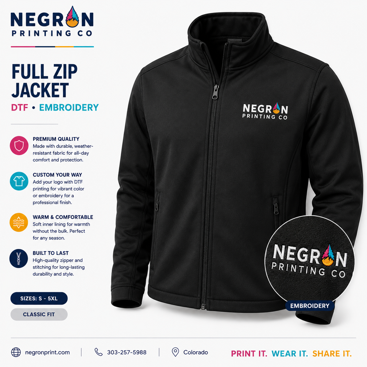 Custom Full-Zip Jacket