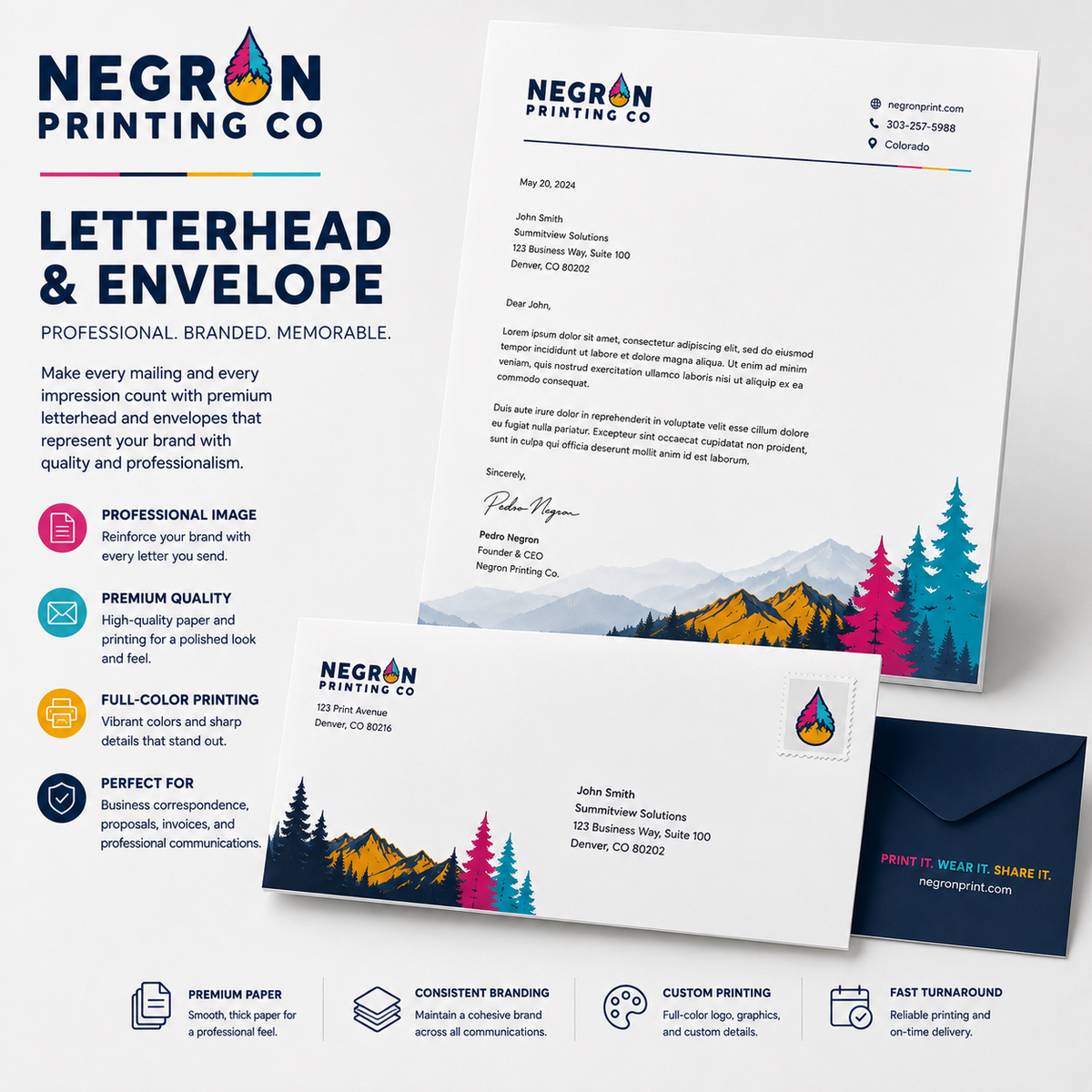 Custom Letterhead & Envelopes