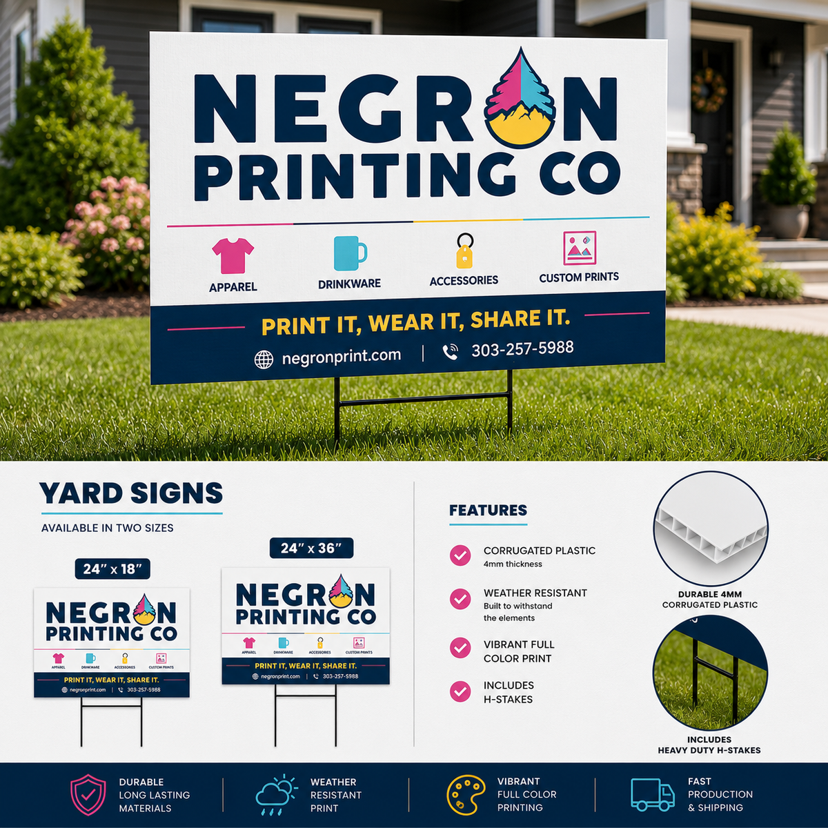 Custom Yard Sign with Stake