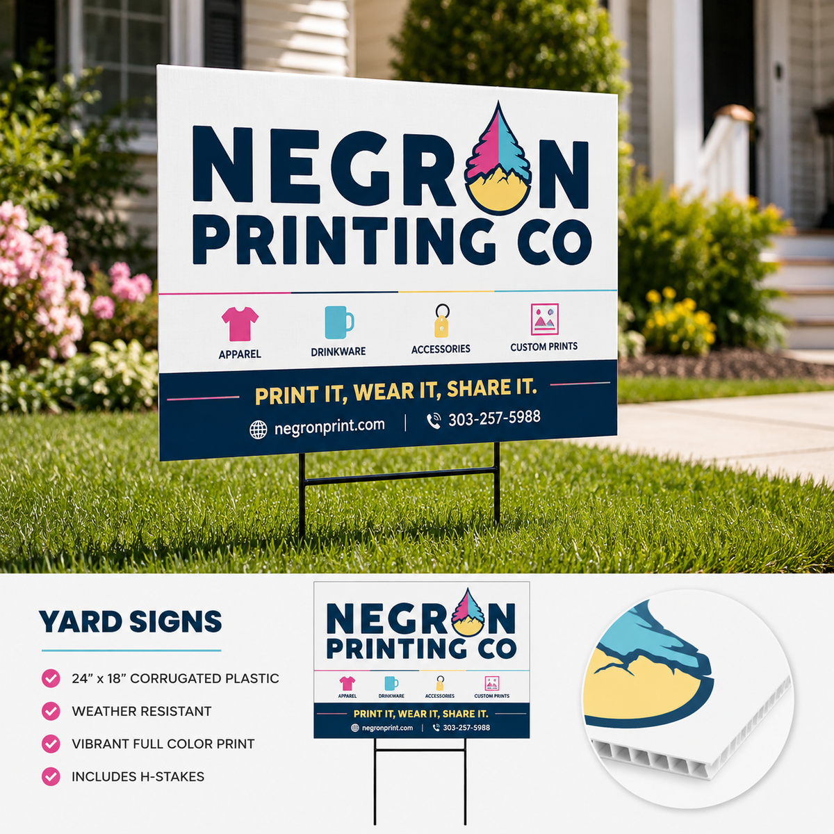 Custom Yard Sign with Stake