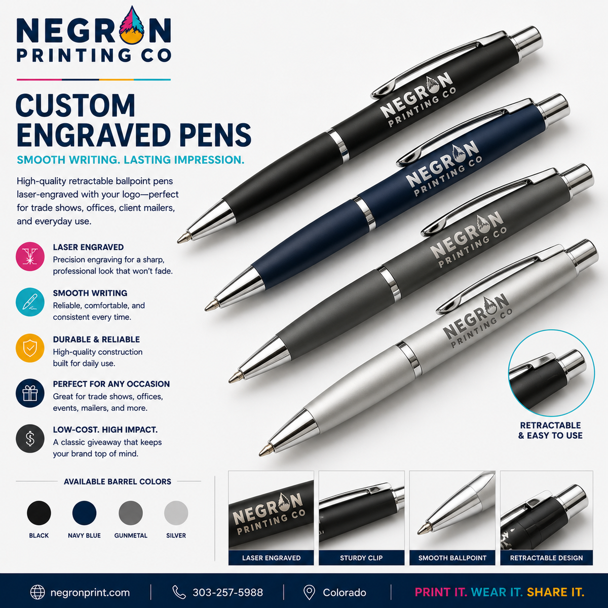 Custom Ballpoint Pen (Pack of 10)